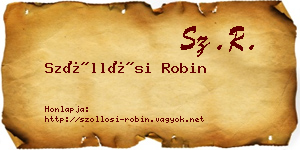 Szőllősi Robin névjegykártya